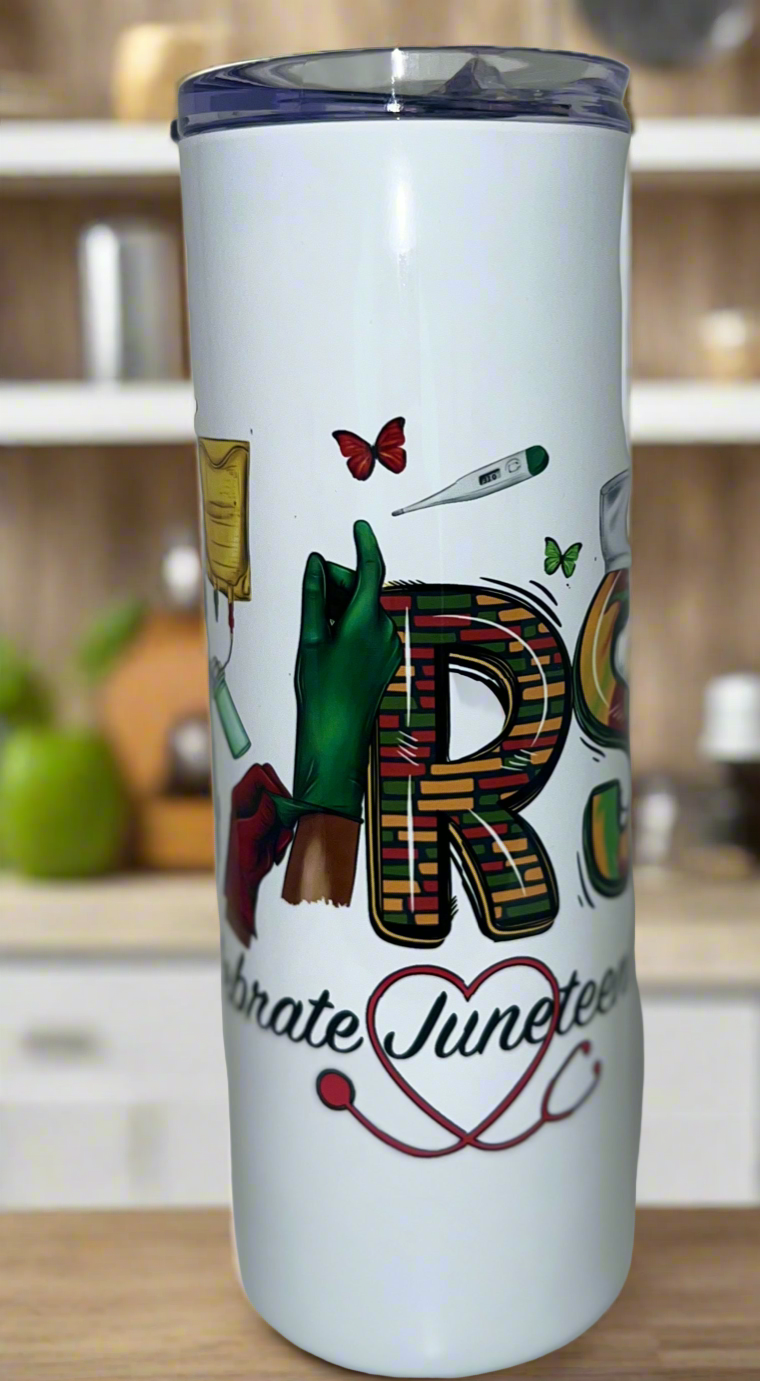 Juneteenth Nurse Tumbler