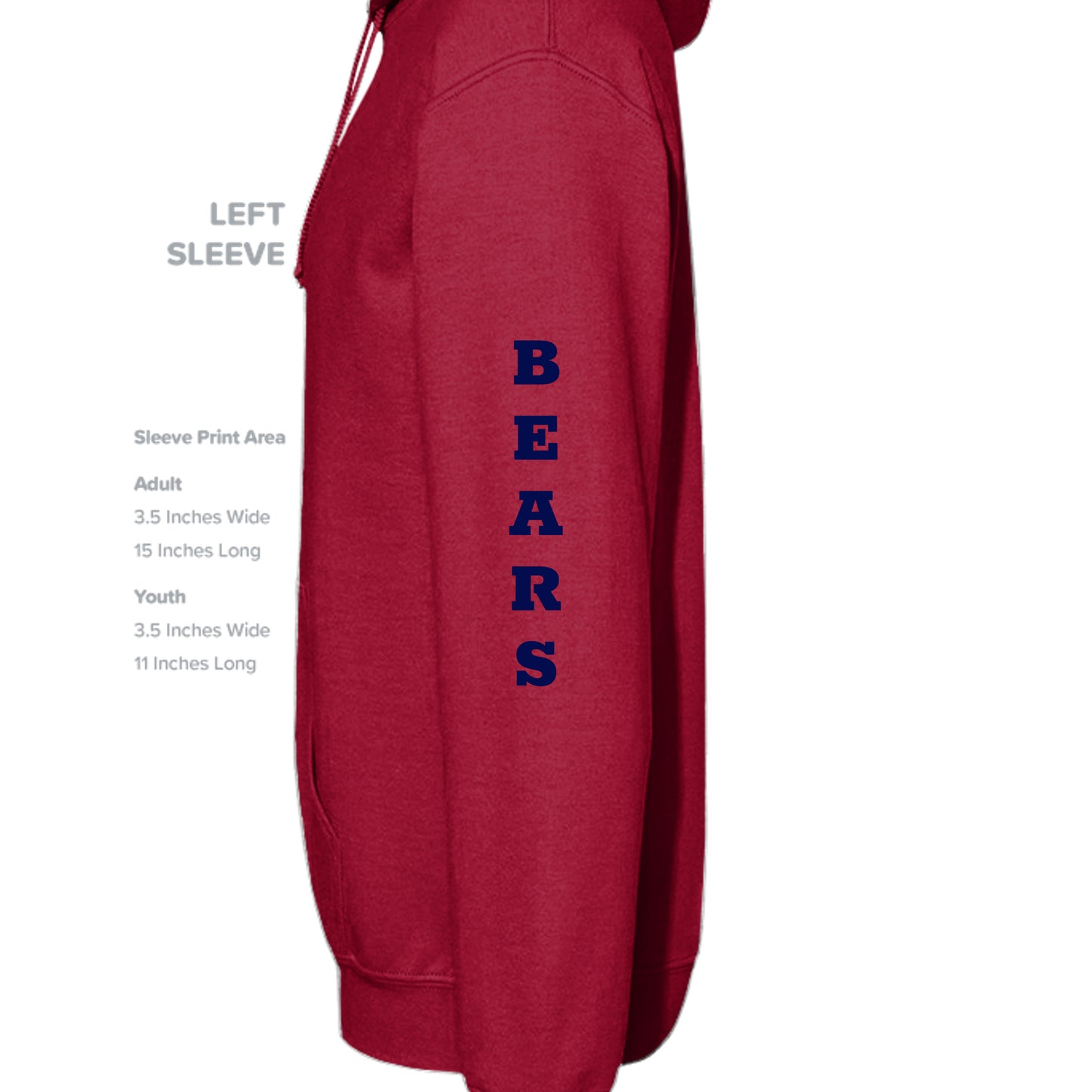 CARDINAL RED - G185 - SLEEVE_LEFT